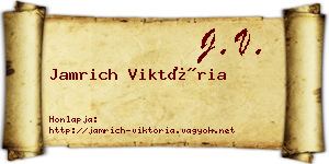 Jamrich Viktória névjegykártya